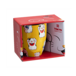 JP LUCKY CAT MUG GIFTBOX YELLOW 