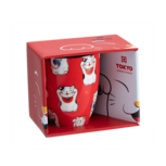 JP LUCKY CAT MUG GIFTBOX RED CLASSIC CAT