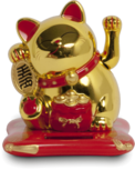 LUCKY CAT SOLAR GOUD 9X10X10,5CM