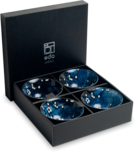EDO JAPAN - HANA BLAUW KOMMENSET O/13CM|H7CM 4PCS
