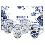 TOKYO DESIGN STUDIO - FLORA JAPONICA  MUG 4pcs 8,5x10,2cm W/GIFTBOX 380ML