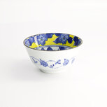 TOKYO DESIGN STUDIO - Tsubaki Rice Bowl 12x6.4cm Yellow/Blue 21733 6/72