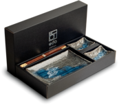 Edo Japan - Aogurno - Japans Sushi Servies Set - 6-Delig - 2 Persoons - sterke kwaliteit - gemaakt in Japan