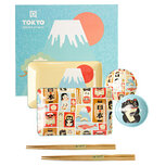 TOKYO DESIGN STUDIO - Kawaii Japan Sushi Plate Giftset Set4 w/Chop 21683 1/12