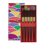 TOKYO DESIGN STUDIO - Chopstick Giftset/5 Wooden Multi Color 296A 21293 1/100