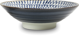 EDO JAPAN - Ramenbowl blauw/wit &Oslash;24,5 cm | H7,5 cm
