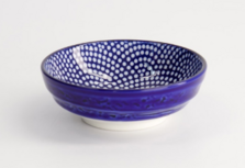 Nippon Blue Dish 9.5x3cm Dots A 15600 A 12/144