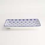 TOKYO DESIGN STUDIO - Nippon Blue Plate Rect 21x13.5cm Star E 15610 6/48