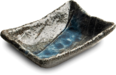 EDO JAPAN - Sausschaaltje zwart/ blauw 10 x 7 cm | H3 cm