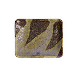 TOKYO DESIGN STUDIO - Mino Craft Rectangular Plate 13.7x11.2x3cm Bk/Bl 6/72