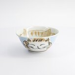 TOKYO DESIGN STUDIO - Kawaii Tayo Bowl Fuku Cat Neko Blue 15x7cmh 500ml MU-8007/B 6/48
