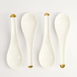 TOKYO DESIGN STUDIO - Nippon White Gold Rim Spoon Set 4pcs 13.8x4.8cm 1/24