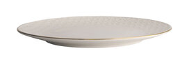 TOKYO DESIGN STUDIO - Nippon White Gold Rim Coupe Plate 25.5cm Stripe 6/48