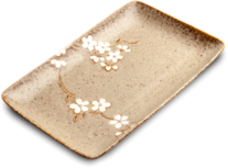 EDO JAPAN - SUSHIBORD ANEMOON TAUPE, 21x13,5 cm | H3 cm