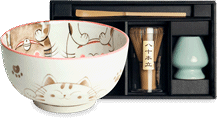 EDO JAPAN -  MATCHASET XL DRIE KATTEN ROOD O/13 CM|H7 CM