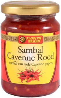 FLOWER BRAND - SAMBAL CAYENNE ROOD 200 GR