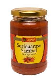 FLOWER BRAND -  SURINAAMSE SAMBAL 375 GR