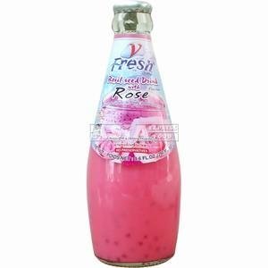 V-FRESH ROSE DRINK WITH BASIL SEEDS 290 ML