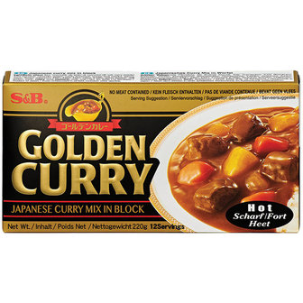 S&amp;B GOLDEN CURRY HOT 220 GR