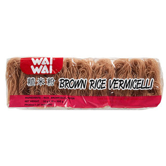 WAIWAI BROWN RICE VERMICELLI 500 GR