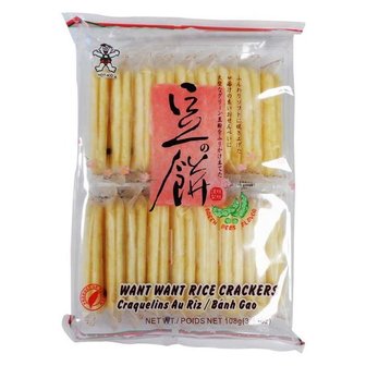 (WANT WANT) SENBEI RICE CRACKERS GREEN PEA 108 GR