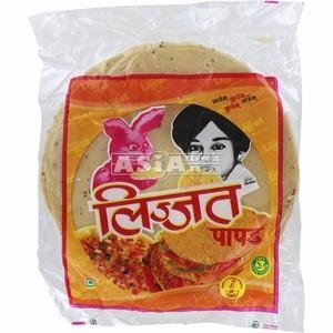 (LIJJAT) PAPADUM UDAD ZWARTE PEPER 200 GR