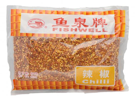 (FISH WELL) GEDROOGDE CHILI GROF GEMALEN 454 GR