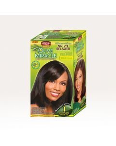 AFRICAN PRIDE -  OLIVE MIRACLE - RELAXER KIT REGULAR 1TOUCH UP