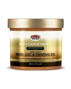 AFRICAN PRIDE-  BLACK CASTOR MIRACLE - BRAID LOC TWIST GEL 8OZ