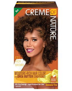 CREME OF NATURE -  LIQUID HAIR COLOR RICH BROWN C21