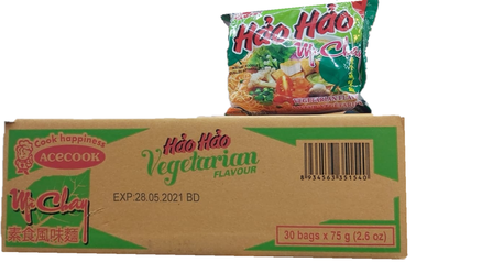 HAO HAO INSTANT NOODLES VEGETARISCH 30X75GR