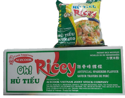 OH RICEY HU TIEU SUON HEO RIJSTNOEDEL SPARIBS 24X70GR