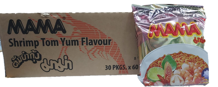 MAMA INSTANT SHRIMP TOM YUM FLAVOUR 30X60GR