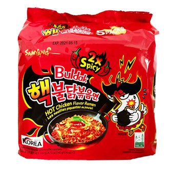 SAMYANG HOT CHICKEN (2X HEET)  5X140GR (HALAL)