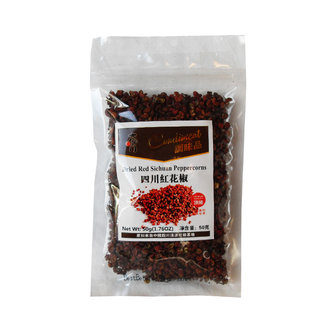 TYM SICHUAN PEPPERCORNS RED 50GR