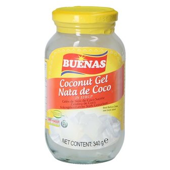 (BUENAS) COCONUT GEL WHITE NATA DE COCO 340GR