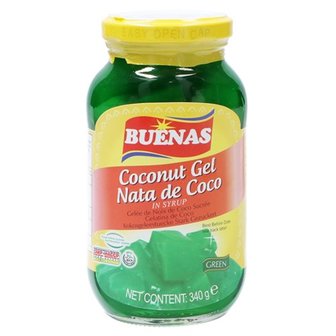 (BUENAS) COCONUT GEL GREEN NATO DE COCO 340GR