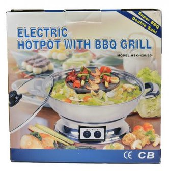 (KAILO) ELECTRIC HOT POT WITH BBQ GRILL