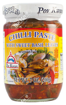 (POR KWAN) CHILLI PASTE W. SWEET BASIL 200GR