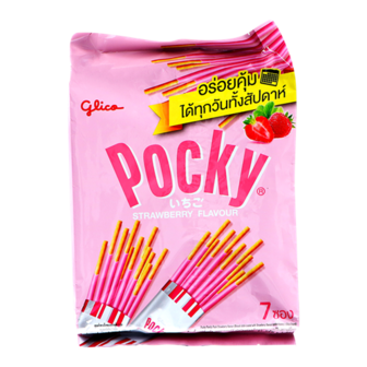 (GLICO) POCKY BISCUIT STICKS STRAWBERRY 147GR