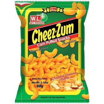 CHEEZ ZUM CHEDDAR CHEESE CORN PUFF 88GR