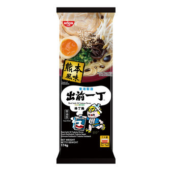 (NISSIN) RAMEN BAR NOODLE BLACK GARLIC OIL TONKOTSU 176GR