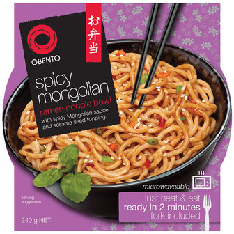 (OBENTO) SPICY MONGOLIAN RAMEN NOODLE BOWL 240GR