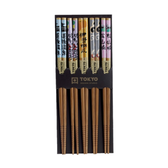 JP CHOPSTICKS COLORED 5 PAIR