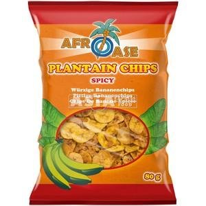 (AFROASE) PLANTAIN CHIPS SPICY 80GR