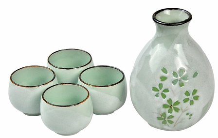 GREEN COSMOS SAKE SET 3,7X12CM