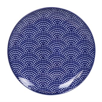 NIPPON BLUE PLATE 16X2CM DOTS