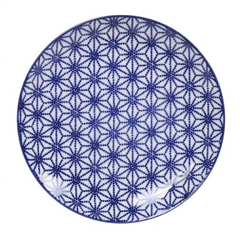 NIPPON BLUE PLATE 20.6X2.2CM STAR