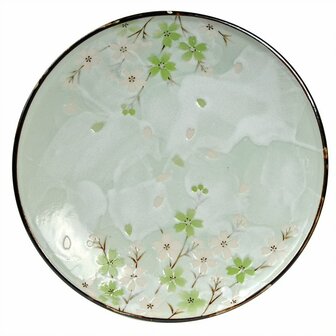 GREEN COSMOS PLATE 19.5CM Q275/GC