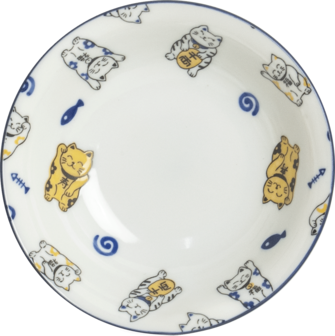 TOKYO DESIGN STUDIO - SCHAAL HAPPY CAT O/16,5CM|H5CM